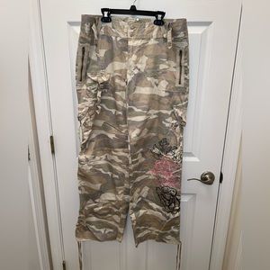 Venus camo pants with gorgeous embroidery & bead detail. Never worn. Size 14.